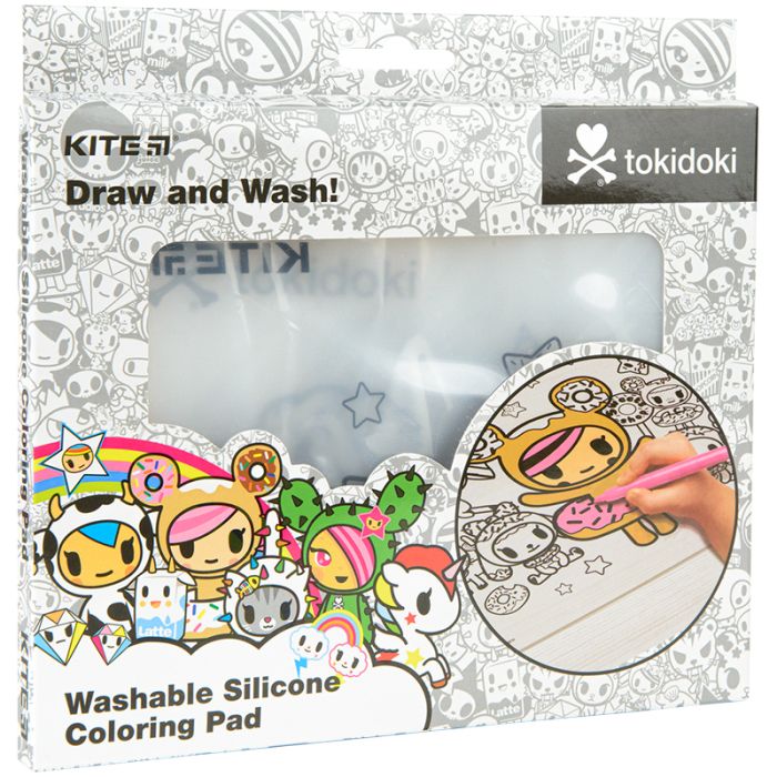 Подкладка настольная Kite силиконовая раскраска tokidoki, 30х40см (TK22-424)