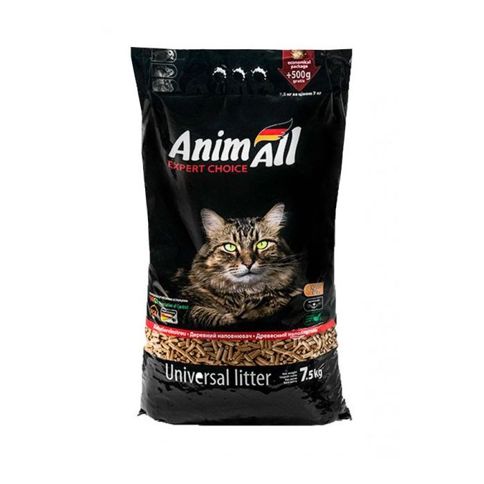 Наполнитель для туалета AnimAll Древесный 7.5 кг (111293)