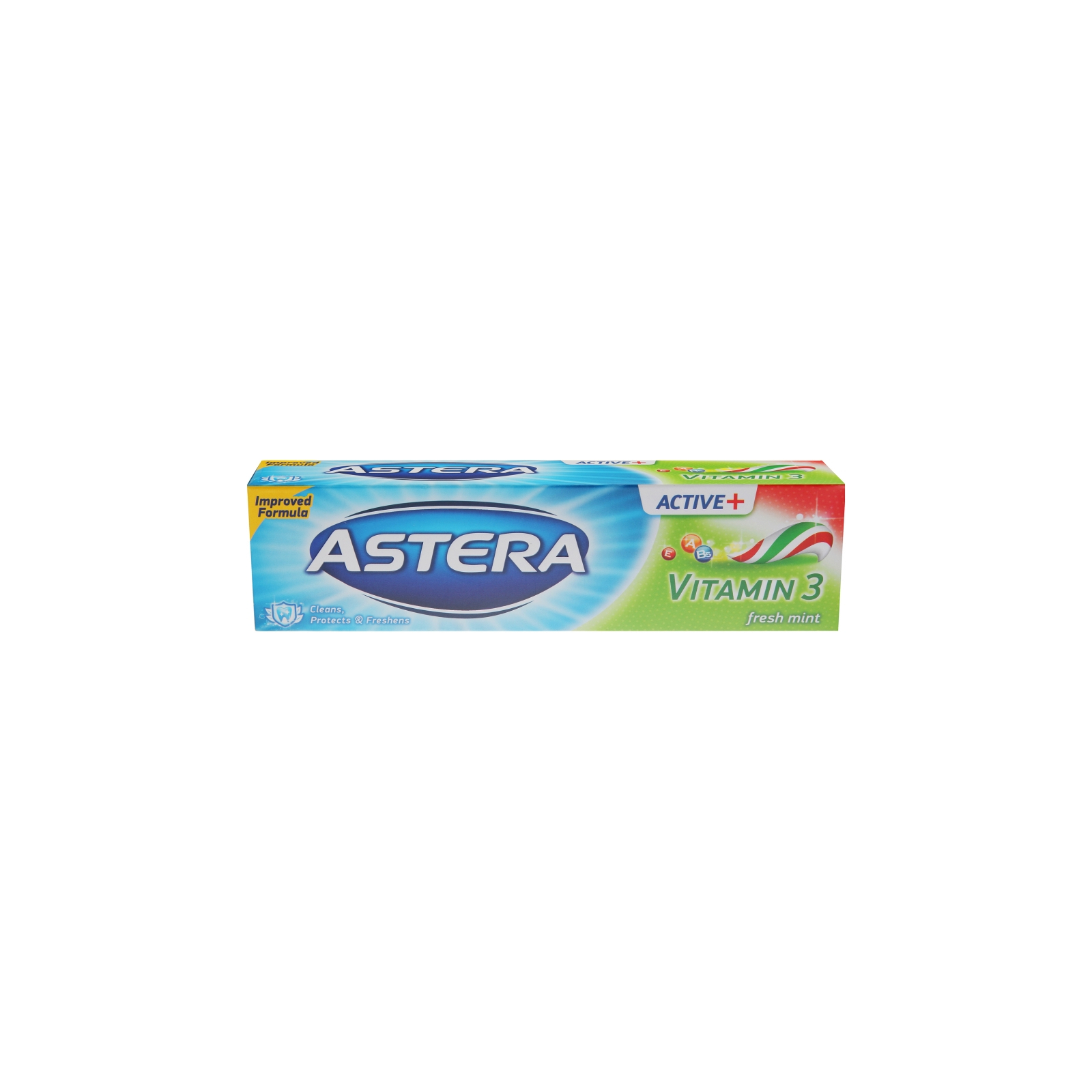 Зубна паста Astera Active+ Vitamin 3 Fresh Mint з вітамінами 100 мл (3800013510988) зображення 2