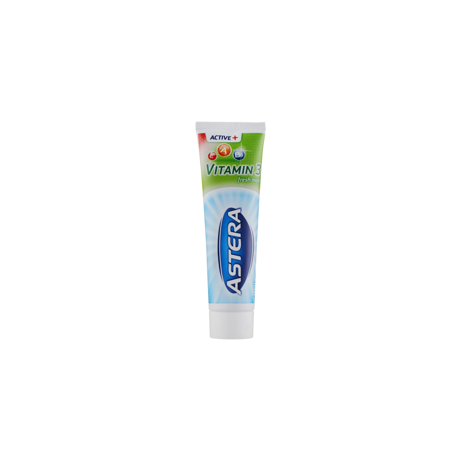 Зубна паста Astera Active+ Vitamin 3 Fresh Mint з вітамінами 100 мл (3800013510988)