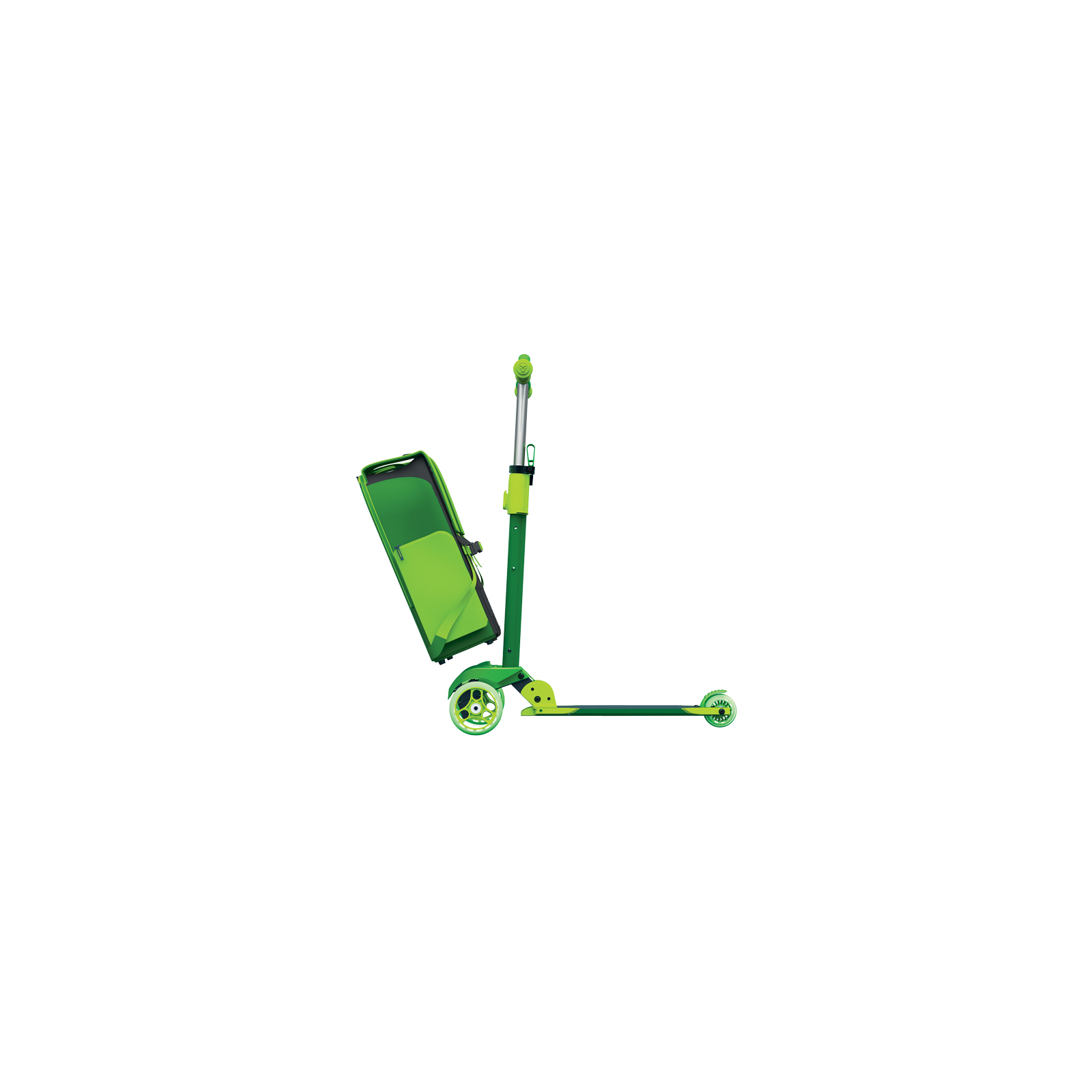 Самокат A-Toys Y Glider To Go XL, с рюкзаком, зеленый (100913) изображение 2