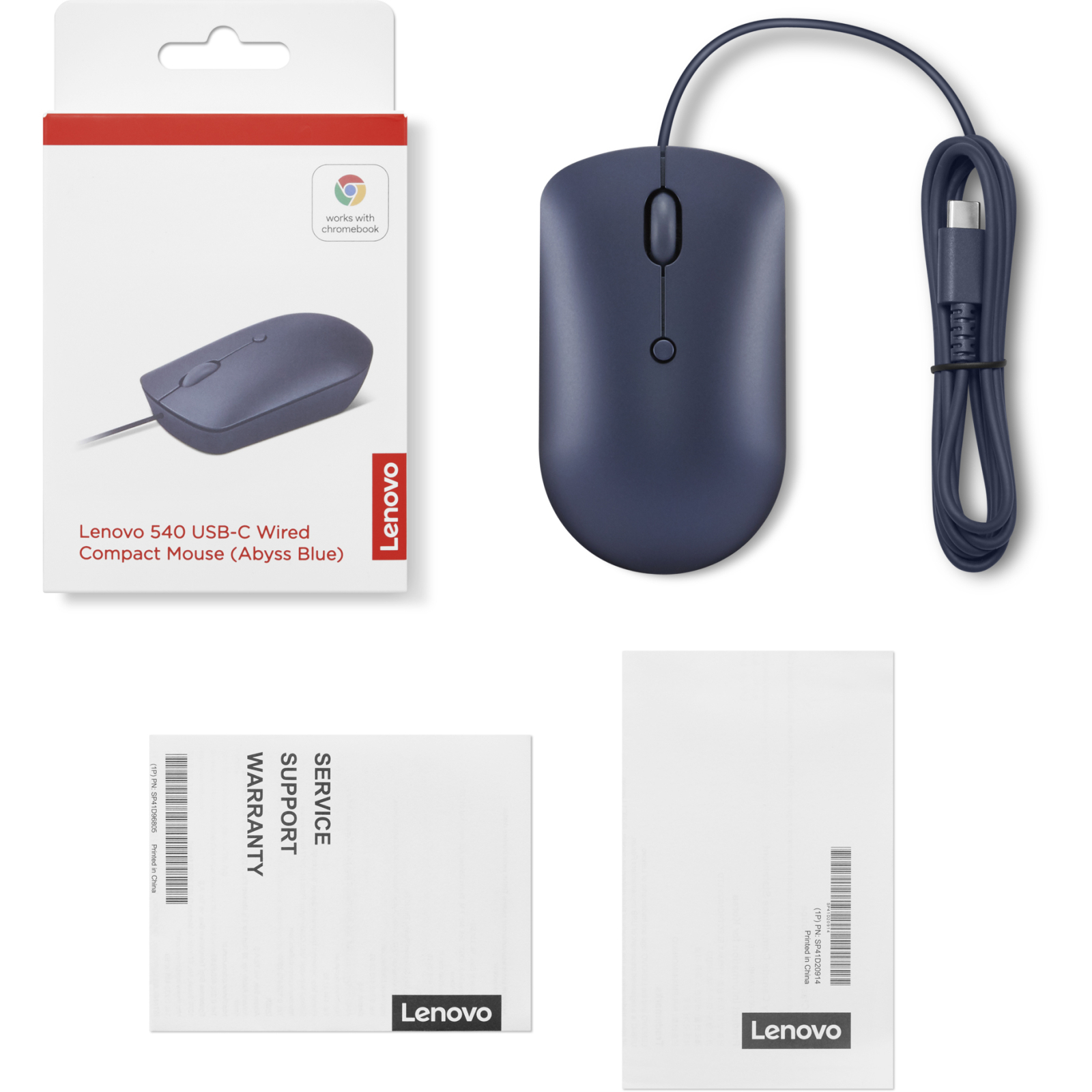 Мишка Lenovo 540 USB-C Wired Cloud Grey (GY51D20877) зображення 6