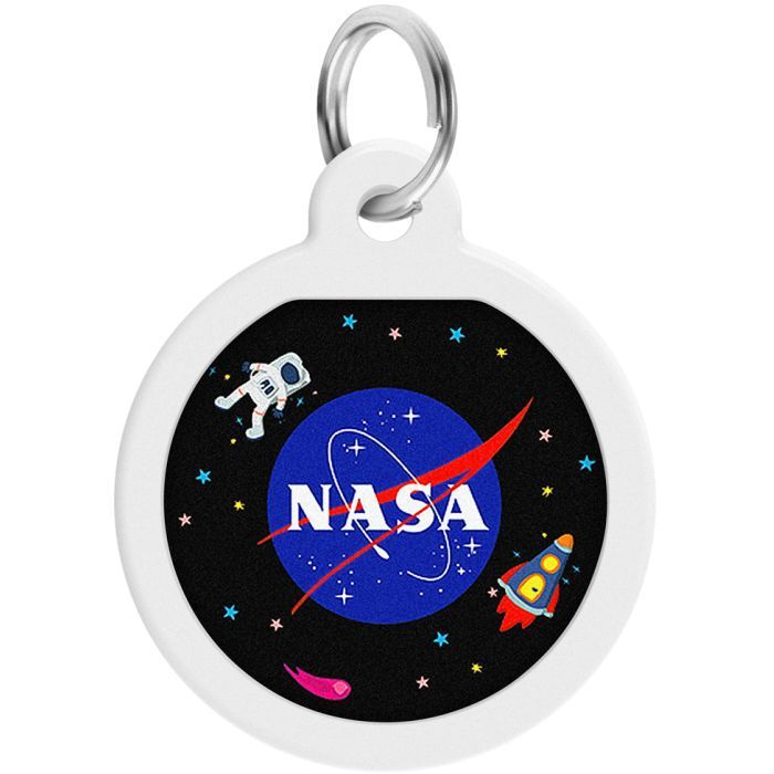 Адресник для животных WAUDOG Smart ID с QR-паспортом "NASA", круг 25 мм (0625-0147)