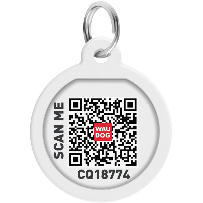 Адресник для животных WAUDOG Smart ID с QR-паспортом "NASA", круг 25 мм (0625-0147) изображение 2
