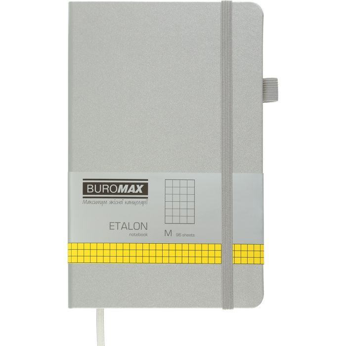 Книга записна Buromax Etalon 125x195 мм 96 аркушів в клітинку обкладинка зі штучної шкіри Рожева (BM.291160-10) зображення 2