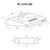 Витяжка кухонна Perfelli PL 5144 IV LED зображення 11