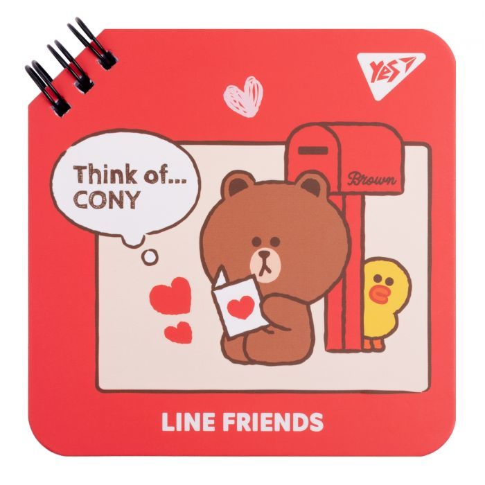 Блокнот Yes Line Friends Think of Cony 110 х 110 80 листов (151751)
