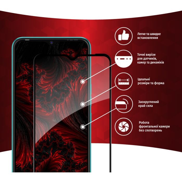 Скло захисне Intaleo Full Glue Tecno Spark Go 2022 (1283126542329) зображення 2