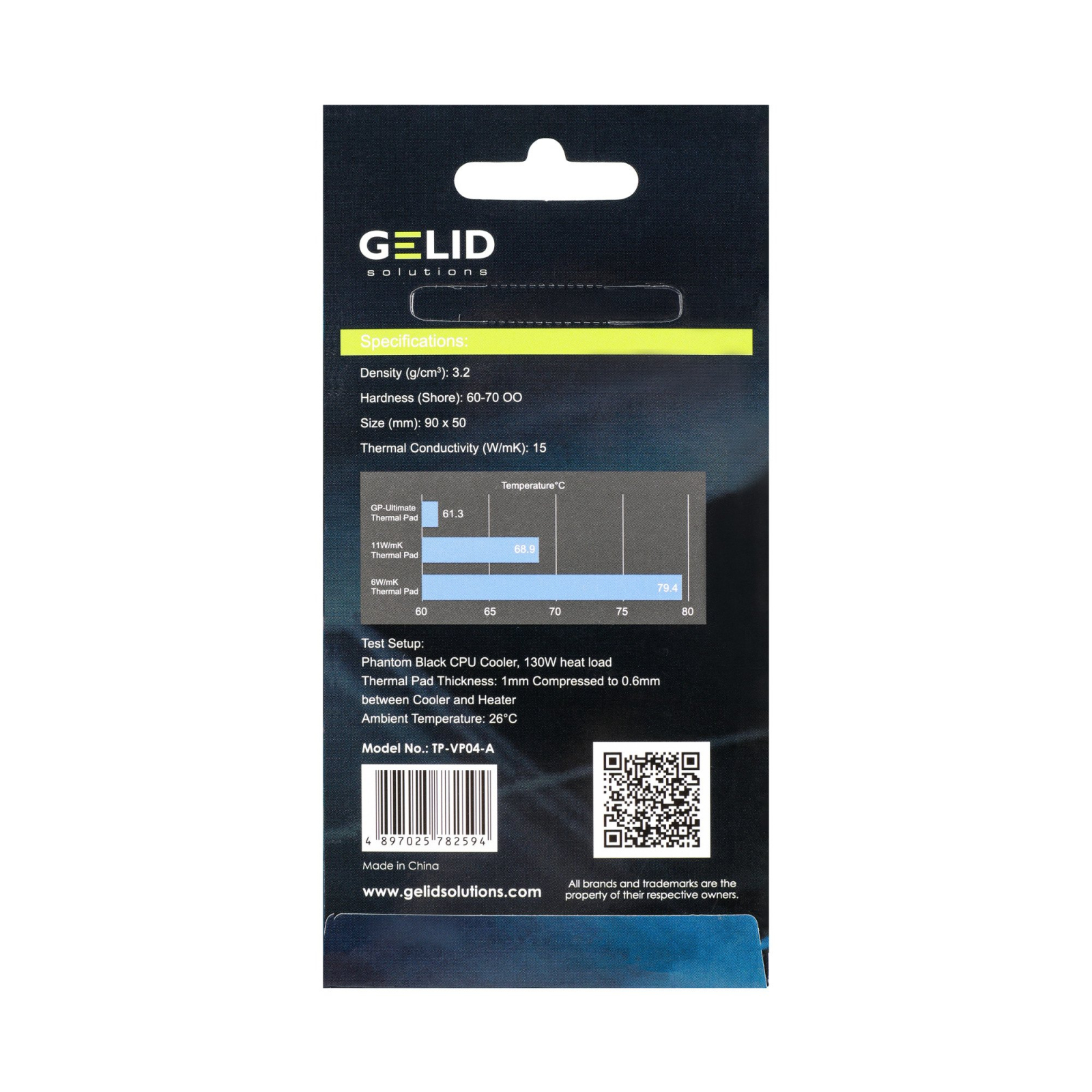 Термопрокладка Gelid Solutions GP-Ultimate Thermal Pad 90x50x0.5 mm, 2 штуки (TP-VP04-A) зображення 3