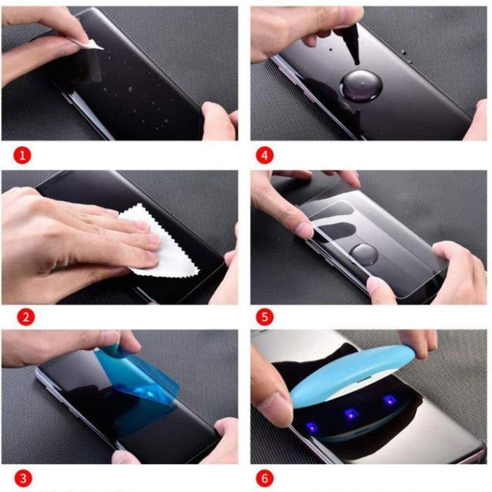 Скло захисне PowerPlant Samsung Galaxy Note 8 liquid glue + UF-lamp (GL604654) зображення 2