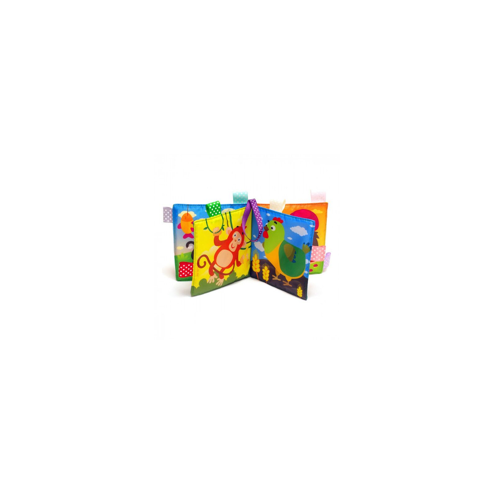 Розвиваюча іграшка Книжковий хмарочос М'яка книга пищалка: Хто що їсть (6102279) зображення 2