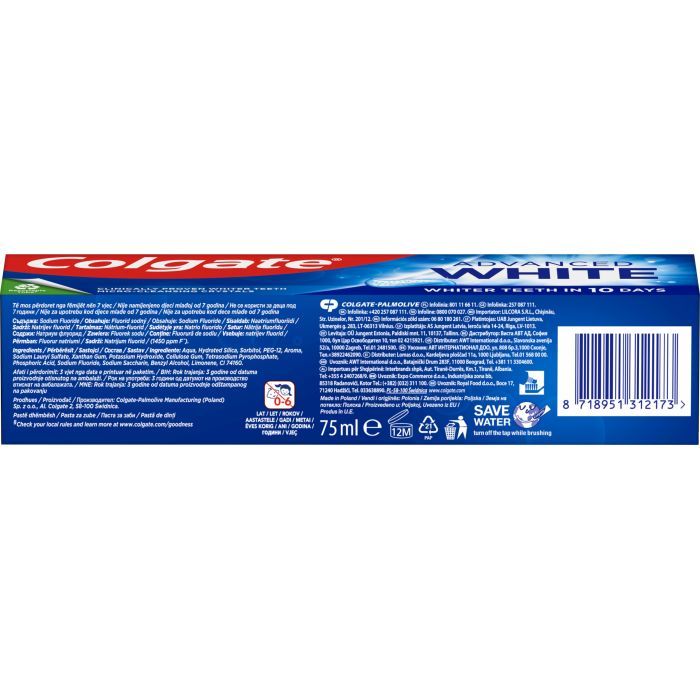 Зубная паста Colgate Комплексное отбеливание 75 мл (8718951312173) изображение 4