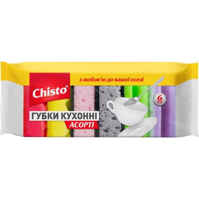 Губки кухонные Chisto Ассорти 6 шт. (4823098407454)