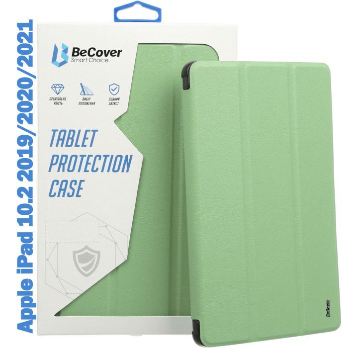Чохол до планшета BeCover Tri Fold Soft TPU mount Apple Pencil Apple iPad 10.2 2019/2020/2021 Light Green (708458)