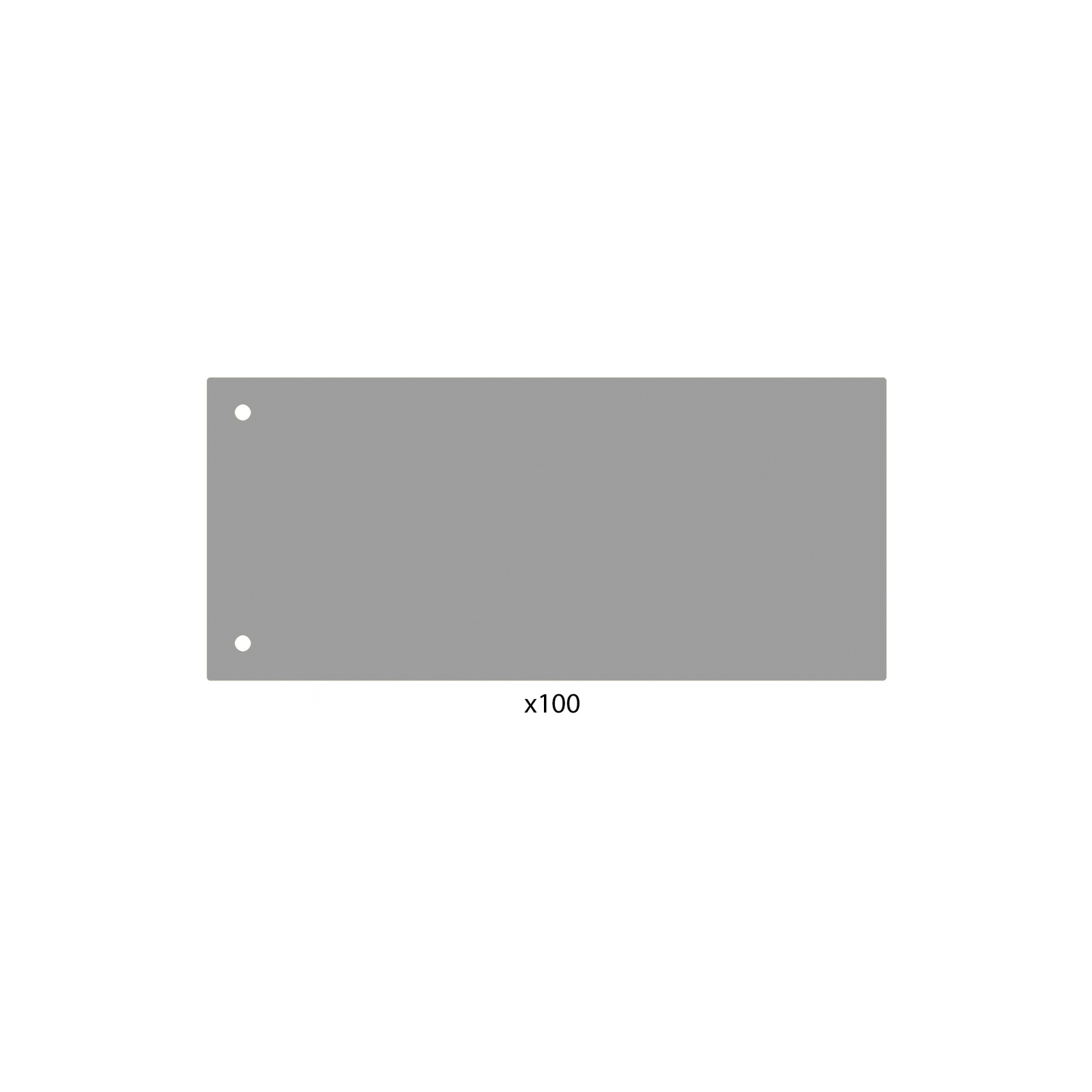 Разделитель страниц Economix 240х105 мм, пластик, серый, 100 шт (E30811-10)