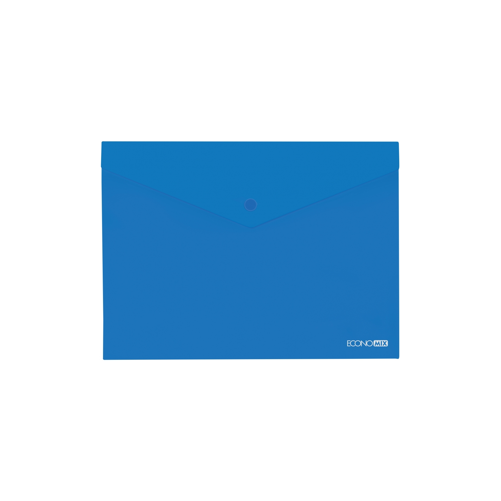 Папка - конверт Economix А5 180 мкм прозрачная, фактура "глянец", синяя (E31316-02)