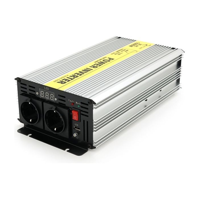 Автомобильный инвертор 12V/220V 1000W чистая синусоида, 2xShuko, 1xUSB Ritar (RSC-1000)