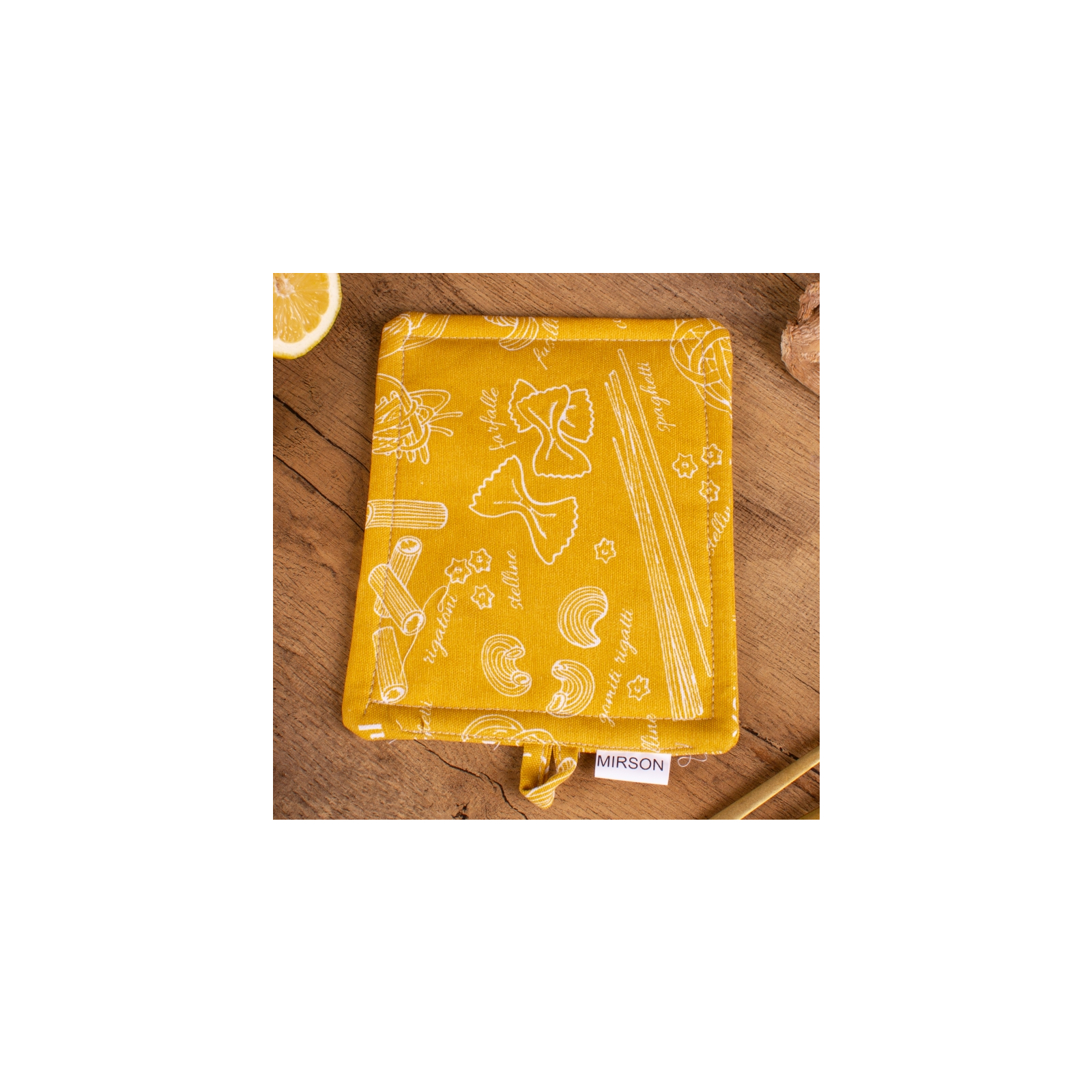 Кухонная прихватка MirSon рогожа/полупанама №201 - Yellow paste (2200006753810) изображение 2