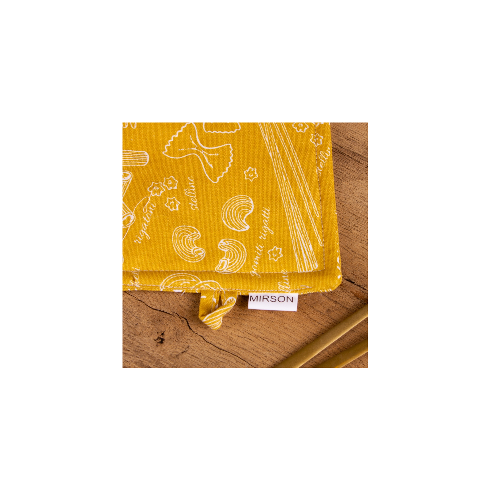 Кухонная прихватка MirSon рогожа/полупанама №201 - Yellow paste (2200006753810) изображение 3