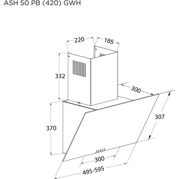 Витяжка кухонна Pyramida ASH 50 PB (420) GBL зображення 9
