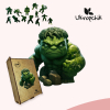 Пазл Ukropchik деревянный супергерой Халк size - L в коробке с набором-рамкой (Hulk Superhero A3) изображение 5