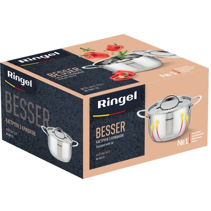 Каструля Ringel Besser з кришкою 4,2 л (RG-2021-22) зображення 7