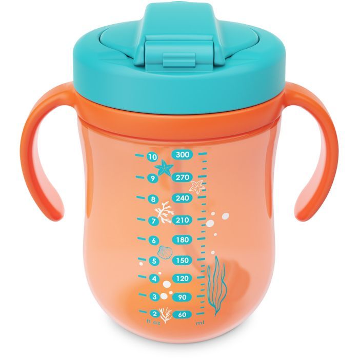 Поїльник-непроливайка Baboo Sea Life із гравітаційною кулькою, 300 мл, 9+ міс, помаранчева (8-132) зображення 2