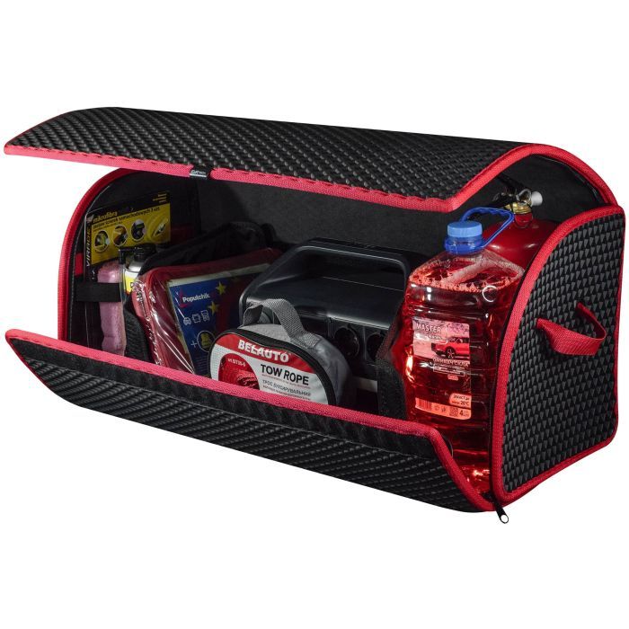 Сумка-органайзер EVAtech L-PRO 32x75x30 см. Ромб черный с красным кантом (BS13641OL3RBR) изображение 4
