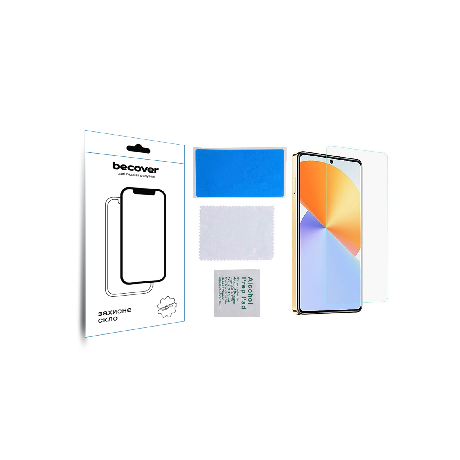 Стекло защитное BeCover Infinix Note 30 NFC (X6833B) 3D Crystal Clear Glass (709727) изображение 3