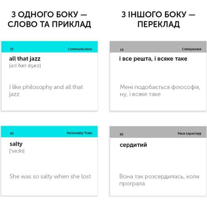 Навчальний набір English Student Картки для вивчення англійської мови Slang, українська (591225953) зображення 2