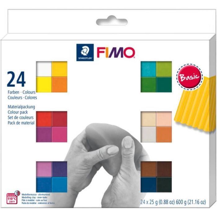 Пластика Fimo Basic Colours 24 цвета 25 гр (4007817053454)