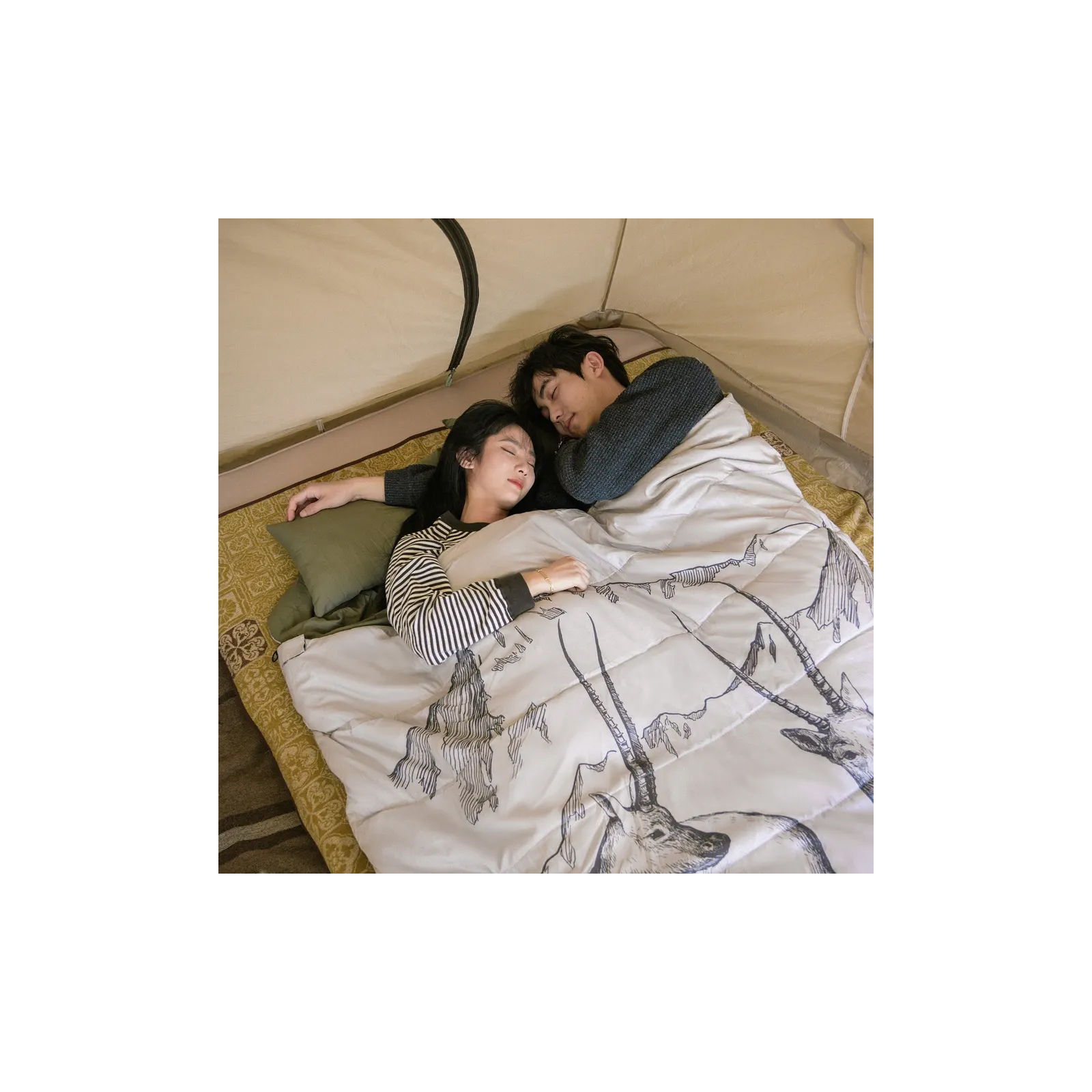 Спальний мішок Naturehike двомісний із подушками NH21MSD06 Green (6927595795330) зображення 3