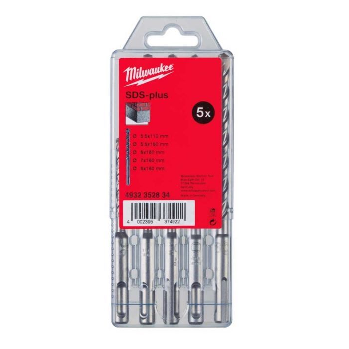 Набор буров Milwaukee SDS-PLUS M2 5шт (4932352834) изображение 2