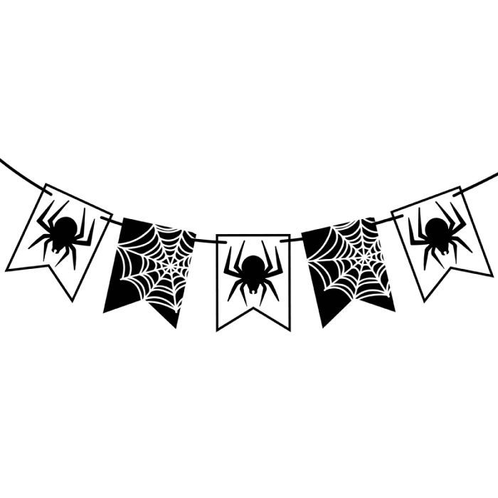 Гірлянда паперова YES! Fun Хелловін "Spider", 12 прапорців, 3 м (973628)
