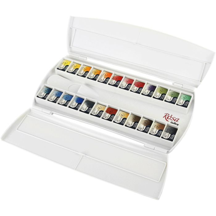 Акварельні фарби Rosa Gallery Класика пластиковий пенал 24 кольори (4823098519294) зображення 2