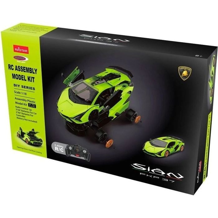 Радиоуправляемая игрушка Rastar Lamborghini Sian конструктор 1:18 (97400) изображение 10