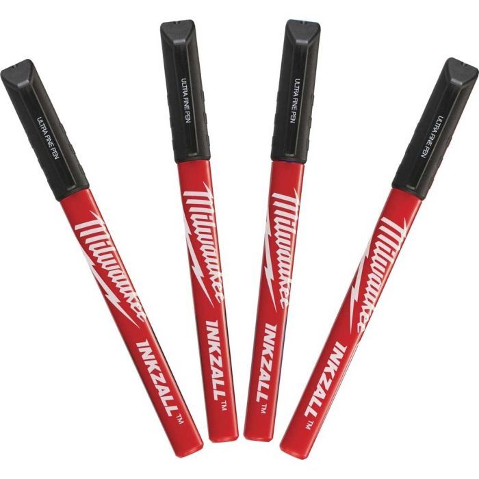 Набор маркеров Milwaukee Fine Tip INKZALL черный, 4шт (48223164) изображение 2