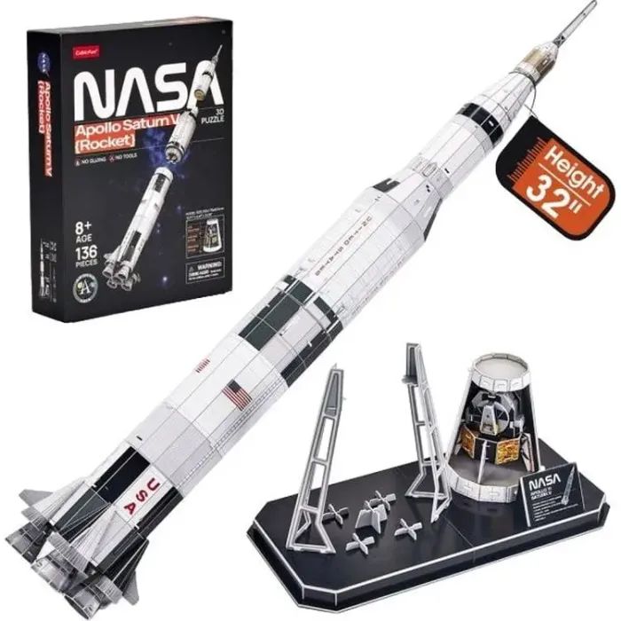 Пазл Cubic Fun 3D NASA Ракета Аполлон Сатурн-5 (DS1059h) зображення 3