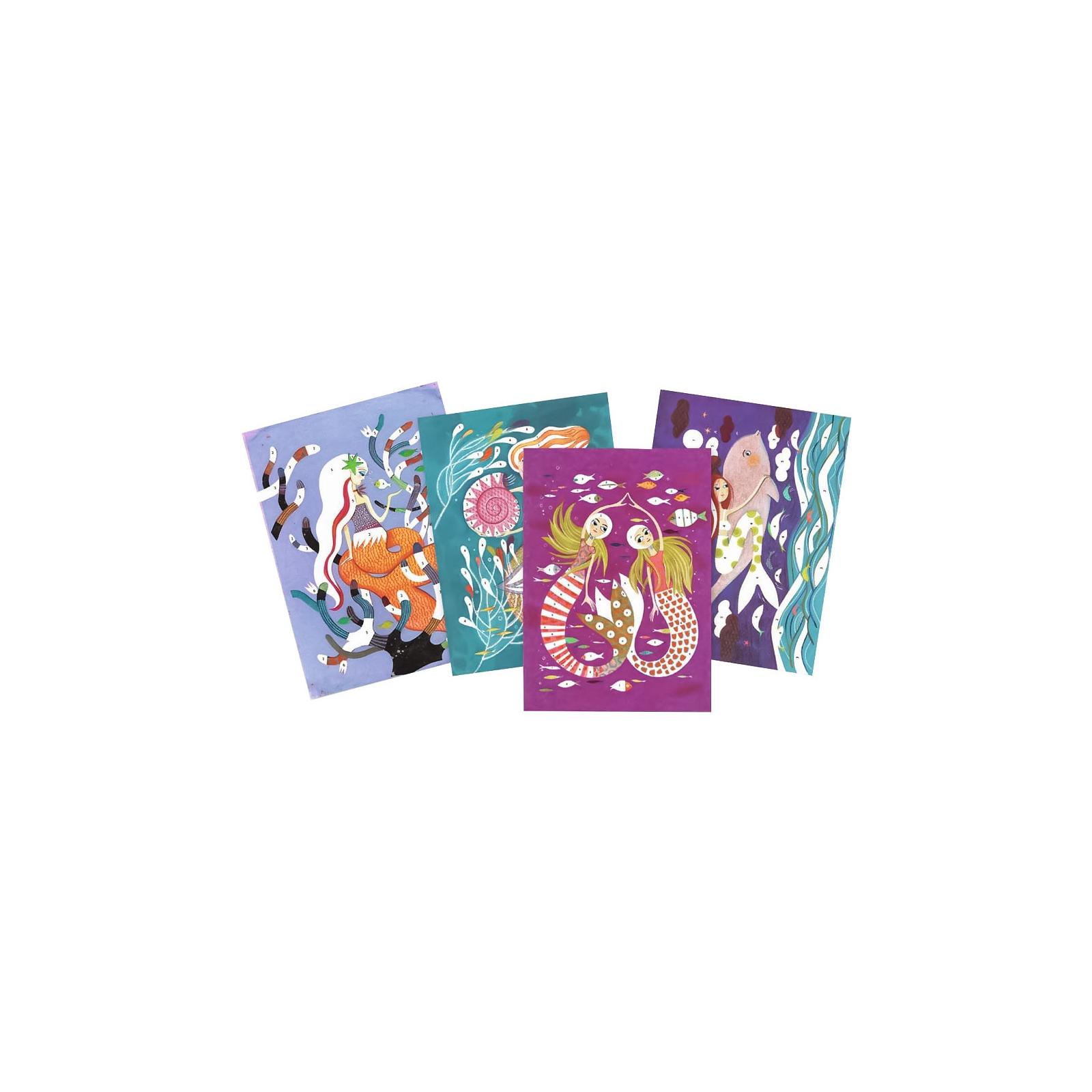 Набір для творчості Djeco Сяючі русалки художній комплект малювання блискітками (DJ09507) зображення 3