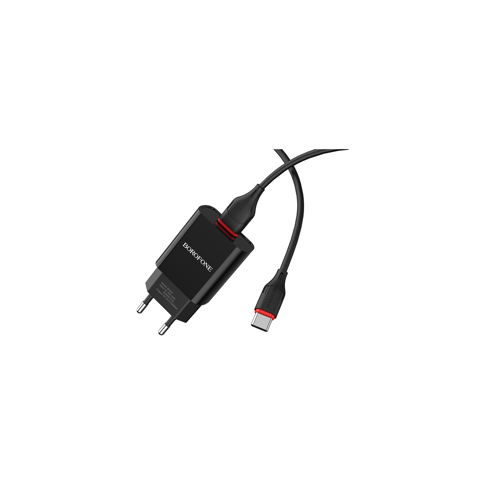 Зарядний пристрій BOROFONE BA20A Sharp charger set(Lightning) Black (BA20ACB) зображення 2