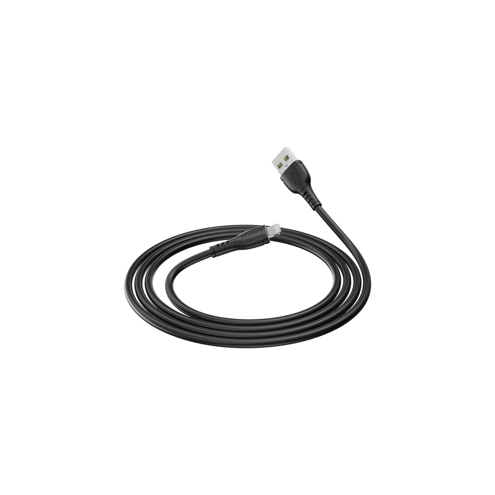 Дата кабель USB 2.0 AM to Lightning 1.0m BX51 Triumph 2.4A Black BOROFONE (BX51LB) изображение 2