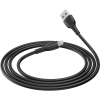 Дата кабель USB 2.0 AM to Lightning 1.0m BX51 Triumph 2.4A Black BOROFONE (BX51LB) зображення 2