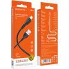 Дата кабель USB 2.0 AM to Lightning 1.0m BX51 Triumph 2.4A Black BOROFONE (BX51LB) изображение 3