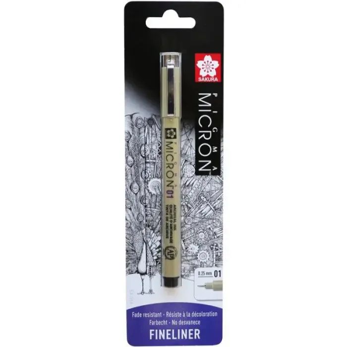 Лайнер Sakura Pigma Micron (0.1) 0,25 мм Сірий (084511333666) зображення 3