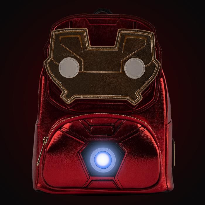 Рюкзак школьный Loungefly POP Marvel - Iron Man Light-Up Mini Backpack (MVBK0161) изображение 2