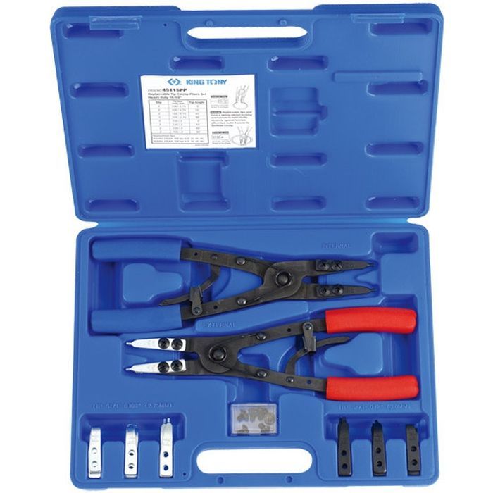 Автомобільний зйомник KING TONY стопорних кілець зі змінними насадками 250 мм (45115PP)