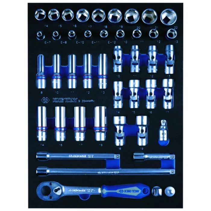 Набор инструментов KING TONY для тележки 259 шт. в ложементе (934-018MRVD) изображение 4