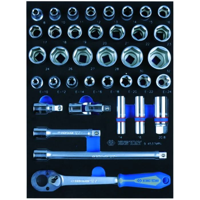 Набор инструментов KING TONY для тележки 259 шт. в ложементе (934-018MRVD) изображение 6