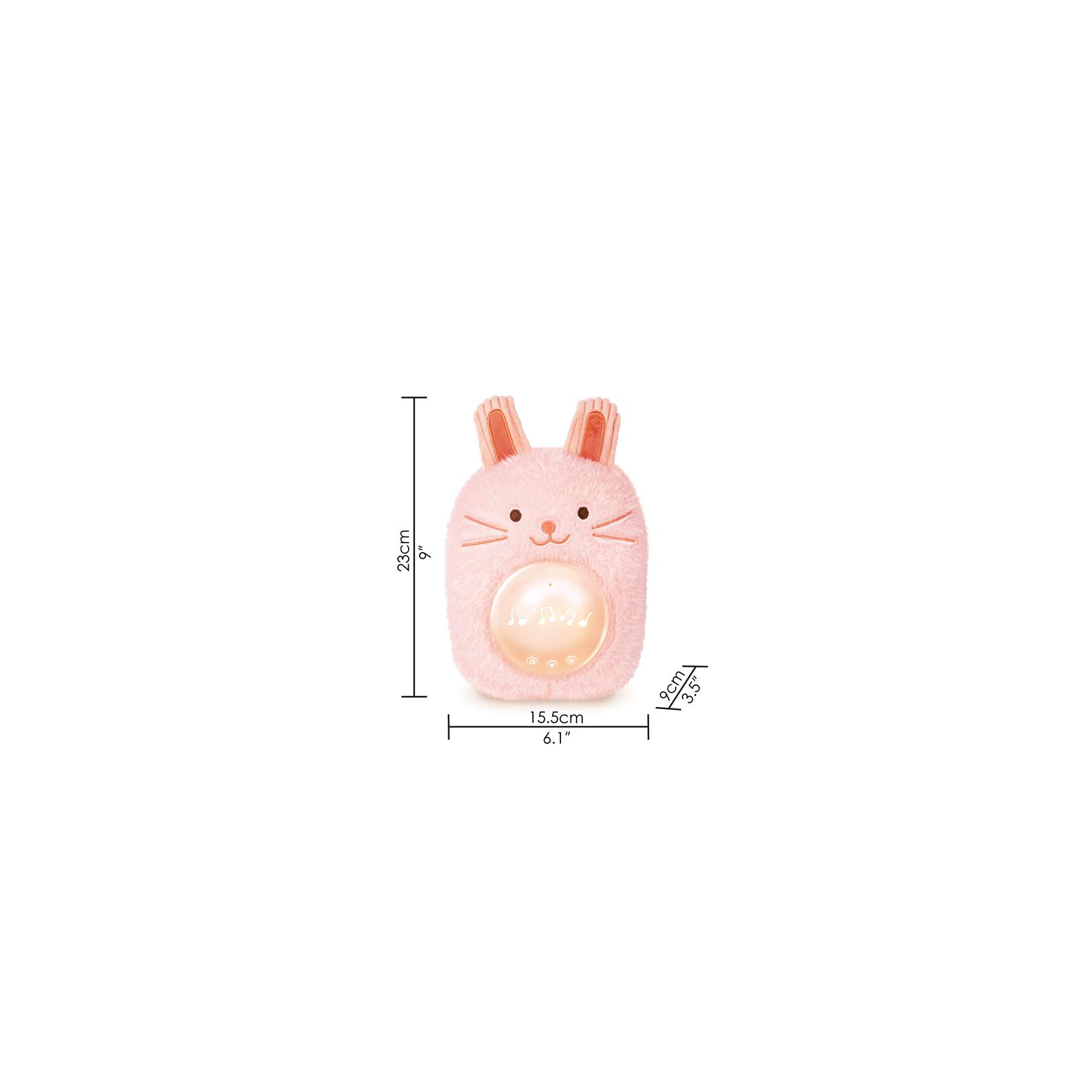 Нічник Hape Музична іграшка-нічник Зайчик рожевий (E0114) зображення 2