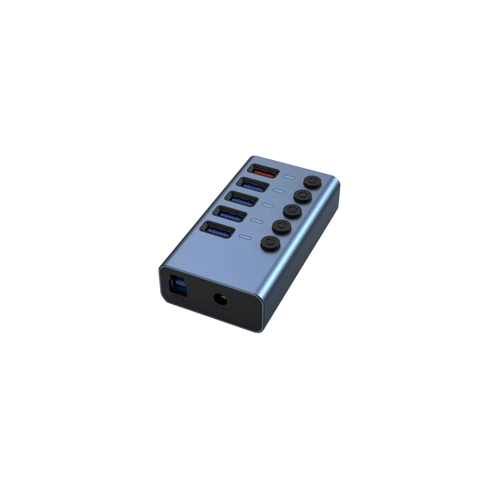 Концентратор Dynamode 5 ports USB3.0 to 4*USB3.0+2.4А Power Adapter 2.5A/12V (DM-UH-P405-G)